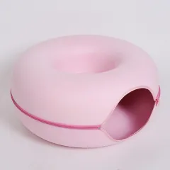 Four Seasons Available Cat Nest Round Woolen Felt Pet Dual-use Cat Nest Tunnel Interactive Training Toy Grey Felt Cat Nest - Pink - View 1
