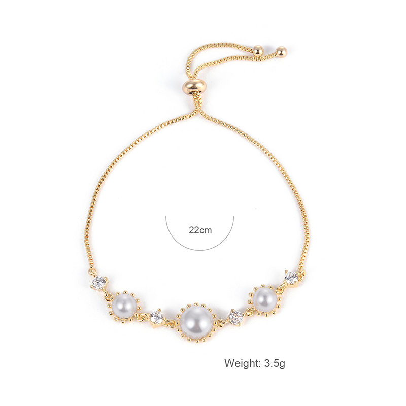 European And American Vintage Classic Metal Pearl Bracelet