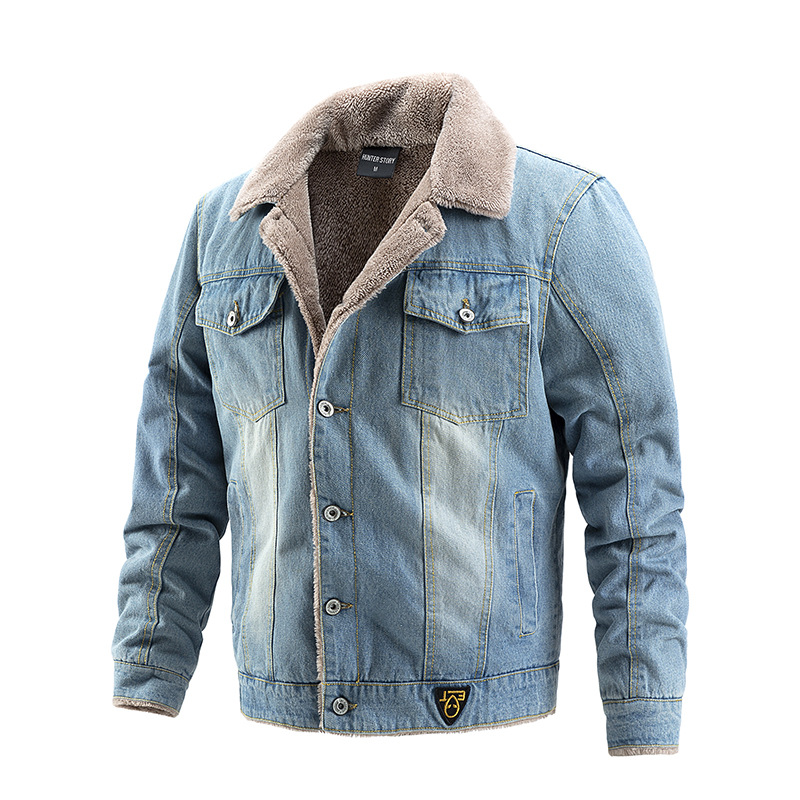 Jacket Men's Plus Cashmere Warm Casual Workwear