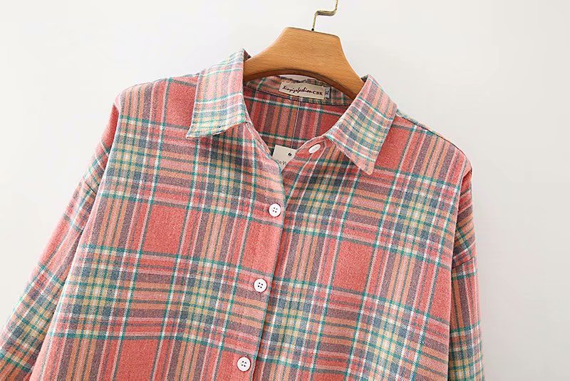 Title 6, Large Retro Long-sleeved Plaid Shirt