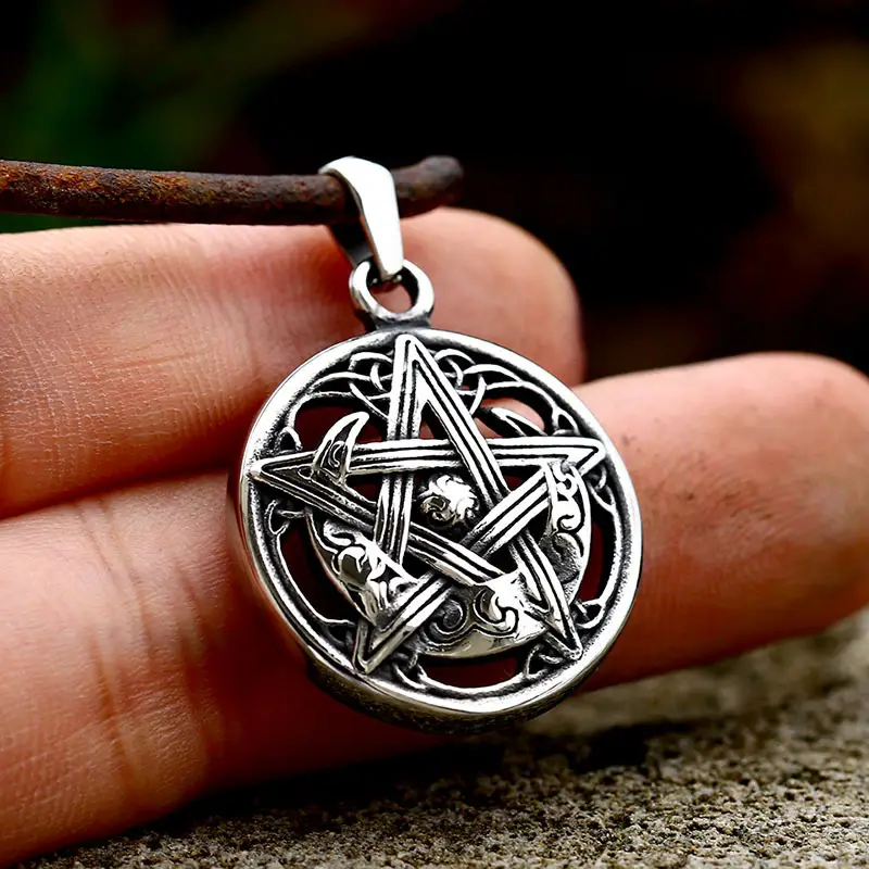 Fashion Pentagram Celtic Knot Titanium Steel Pendant