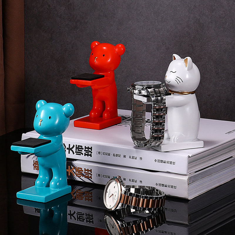 Creative Cat Watch Table Cute Bear Display Stand - Image 7