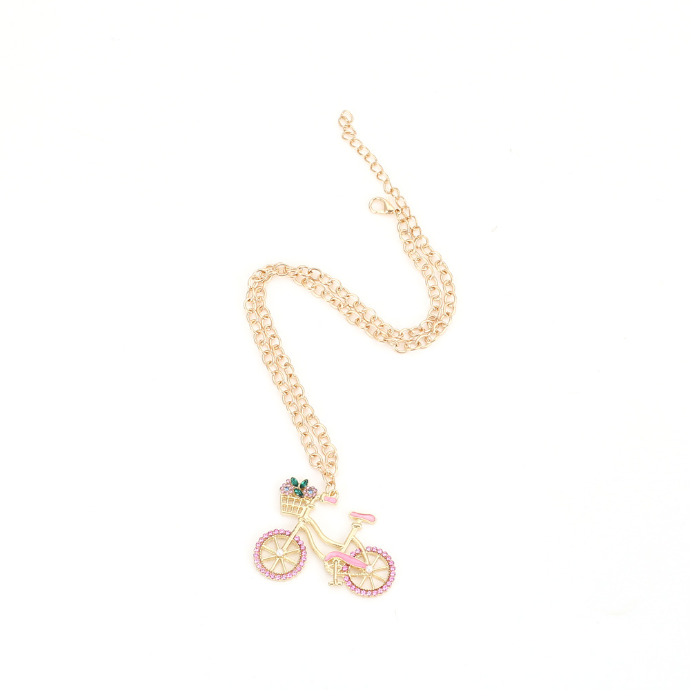 New Simple Personality Bicycle Pendant Necklace