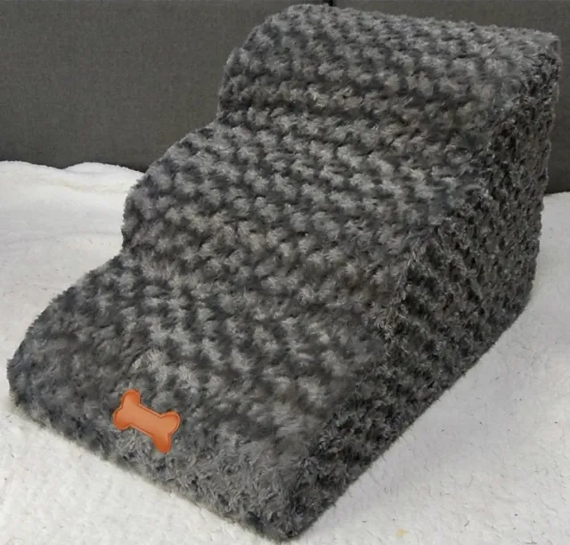 Removable And Washable Pet Dog Small Sponge Ladder 02Grey - Shop at LoveMi
