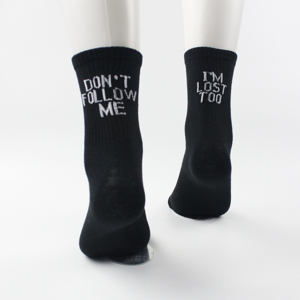 Casual Men And Women English Alphabet Socks In Tube Socks