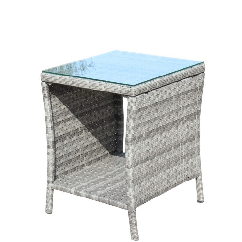 Outdoor Patio Furniture 1 Coffee Table With Clear Tempered Glass — foto 17