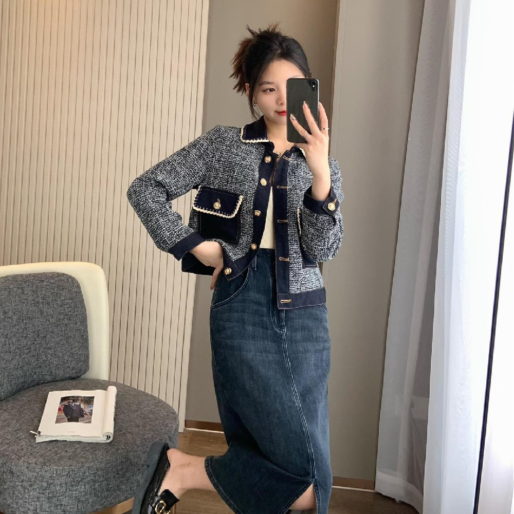 Short Lapel Small Fragrant Coat Top Woman