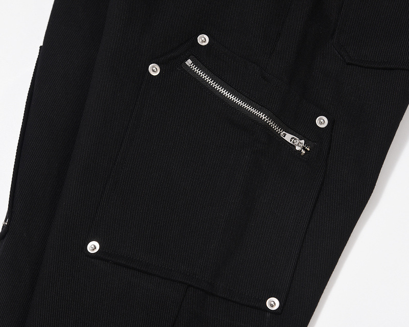 Men's And Women's Retro Straight Zip Buttoned Jeans