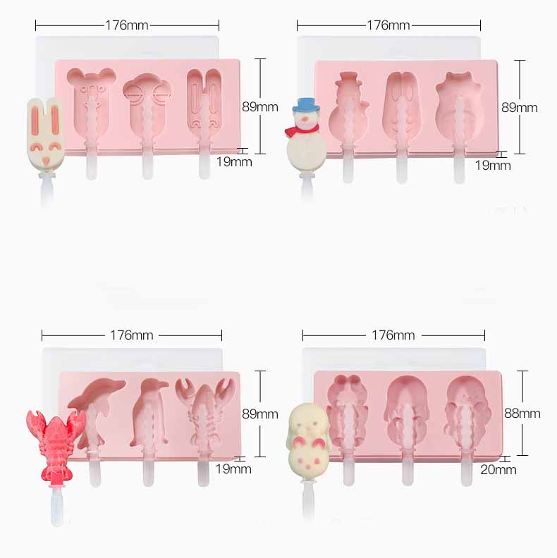 Title 5, Cartoon Animal Ice Cream Silicone Mold