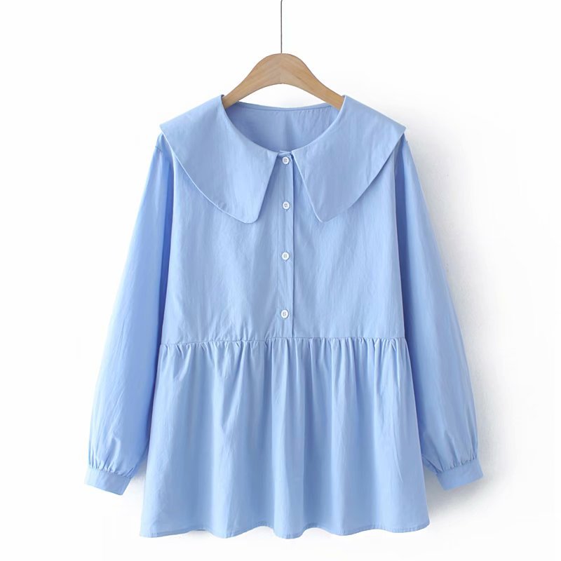 Title 1, Fashion Simple Solid Color Shirt Cotton Three-c...