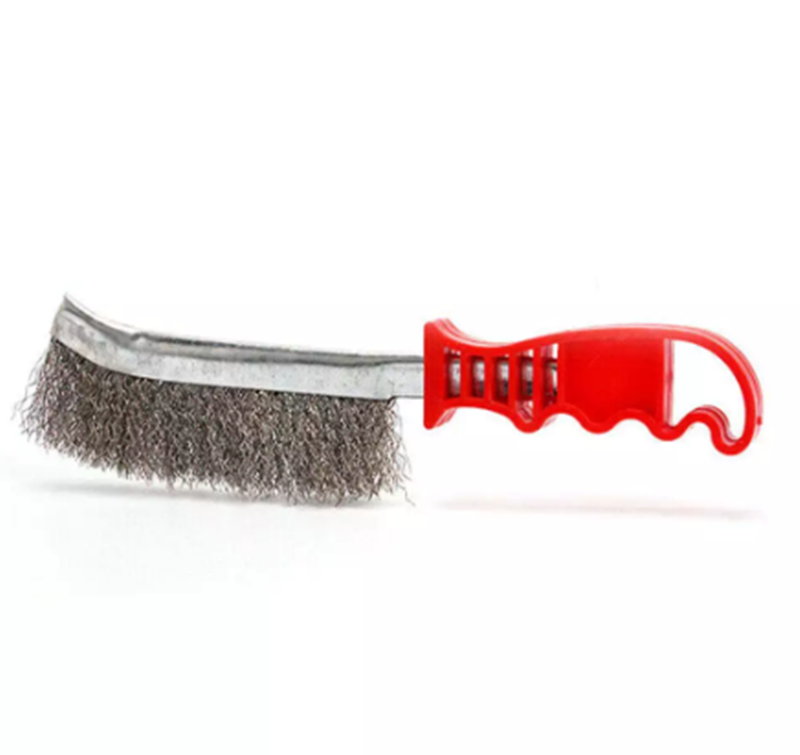 Title 3, Stainless steel knife brush with plastic handle