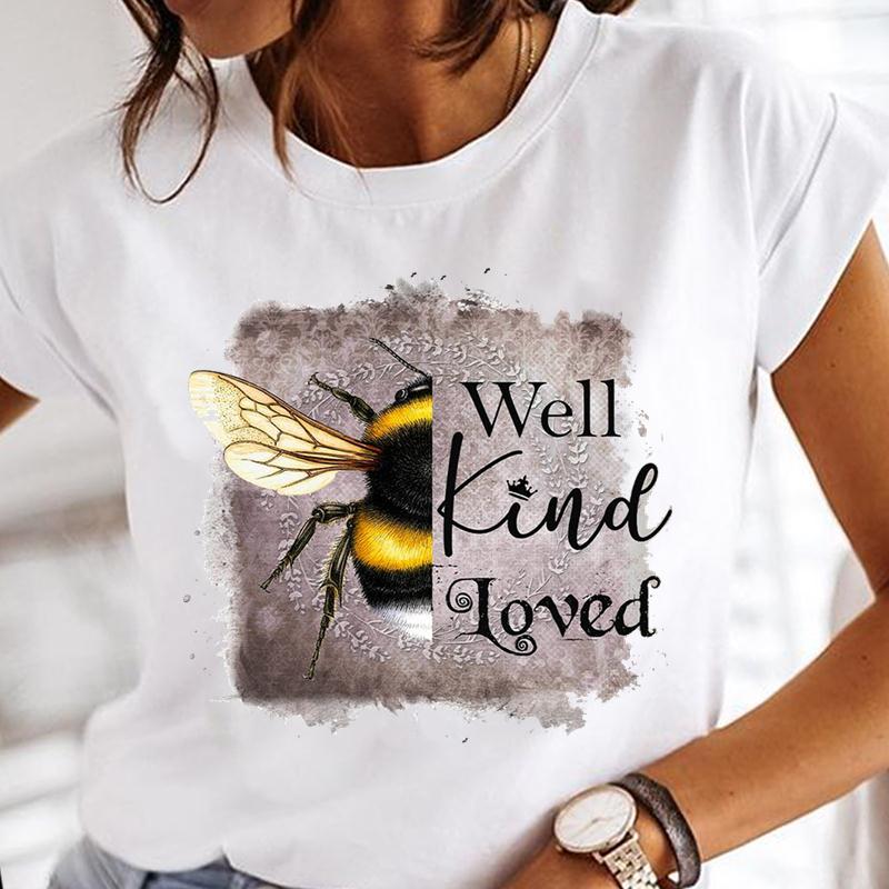 Title 17, Cartoon Dragonfly Sunflower Girl Fashion Top