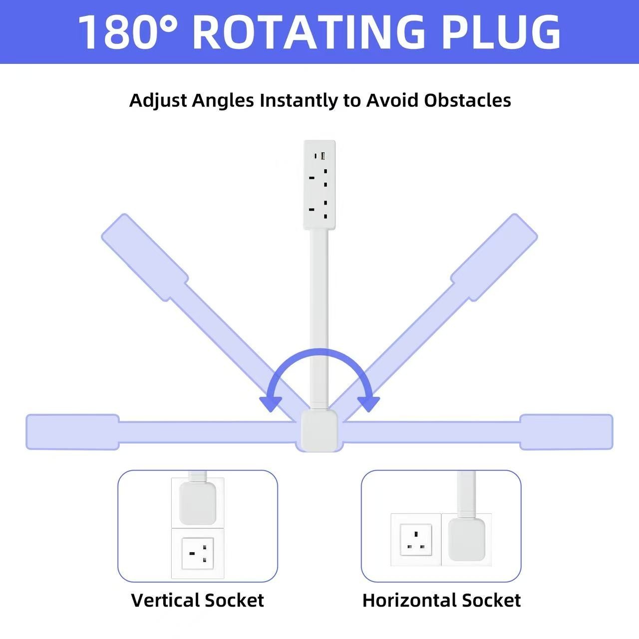 Electrical Outlet Extender Stick Power Socket Expander