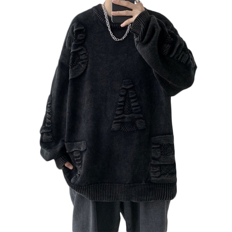 Title 5, Mens Knitted Shirt Coat Loose Plus Size Cotton...