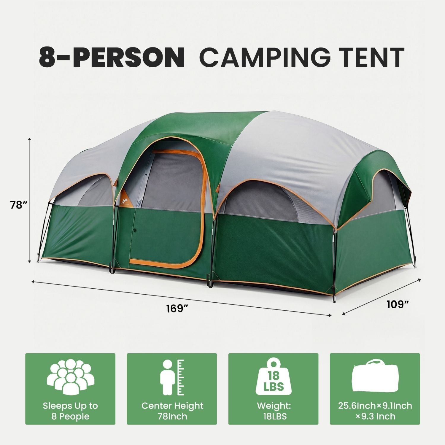 Camping Tent, Waterproof Windproof Dome Tent, Multi-Directional Ventilation, 5... 3