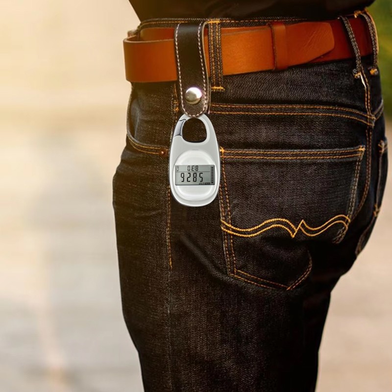 Pedometer 3D Walking Portable Sports Step Counter With Carabiner Clip — image 3