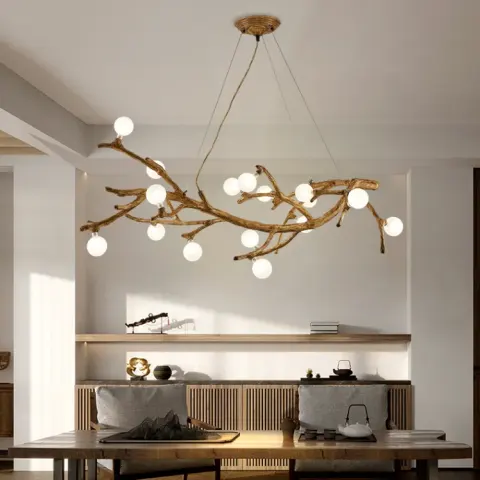 Restaurant Chandelier Decorative Tree Branch Lights Zen Japanese Wabi-sabi
