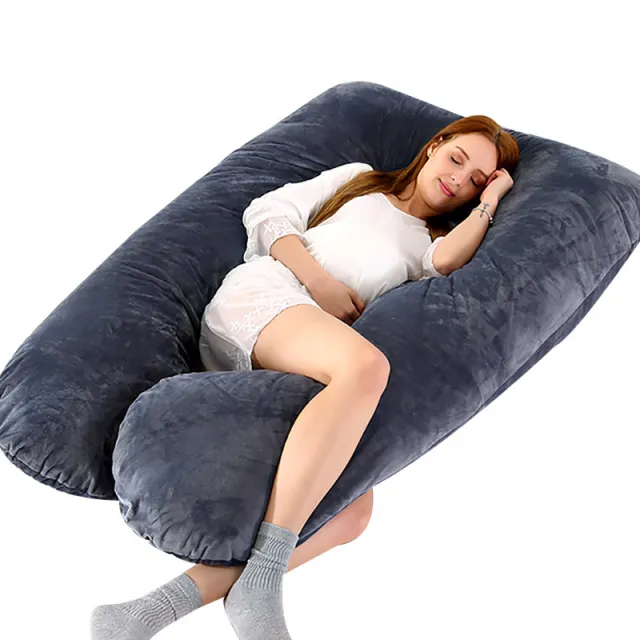 Sleeping Support Pillow For Pregnant Women U Shape Maternity Pillows Pregnancy Side Sleepers Black - Shop at LoveMi