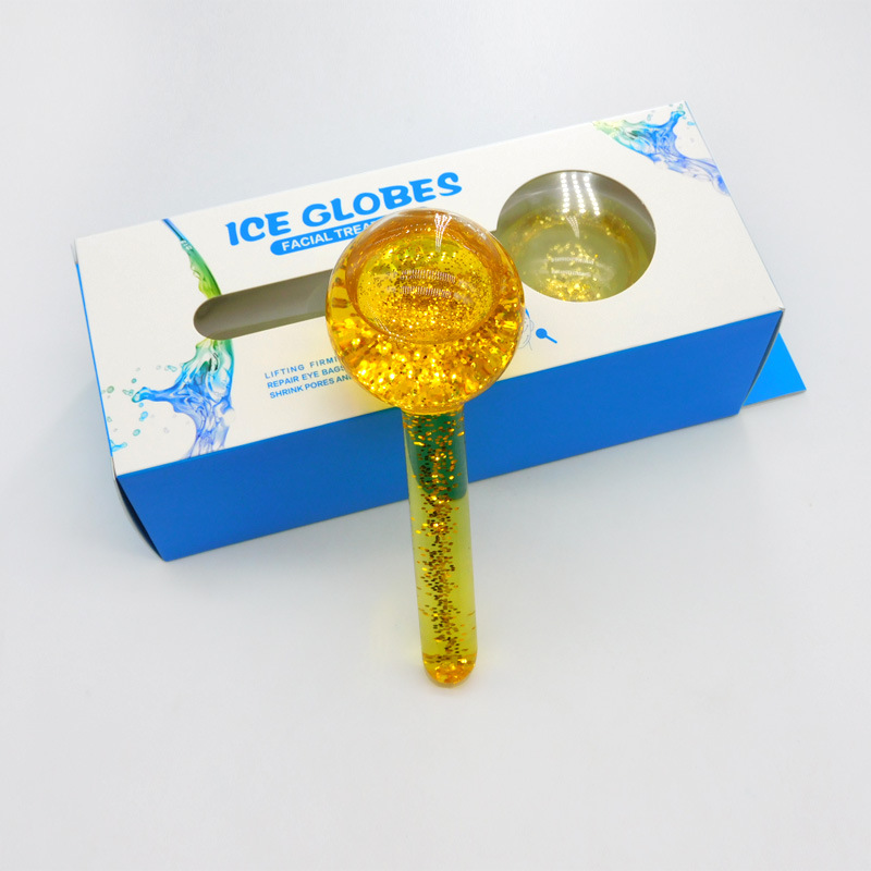 Crystal Energy Massage Face And Eye Water Wave Beauty Ice Hockey Gold - Shop at LoveMi