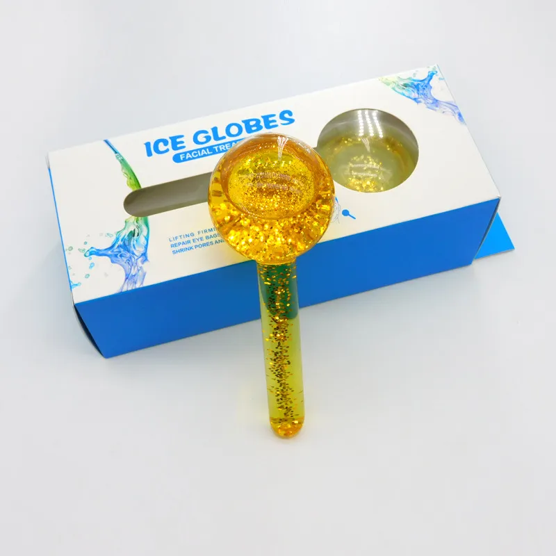 Crystal Energy Massage Face And Eye Water Wave Beauty Ice Hockey - Gold