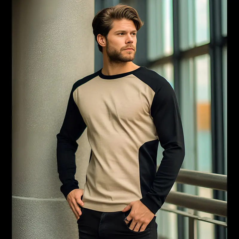 Autumn and Winter New Long Sleeve T-shirt Men's Base