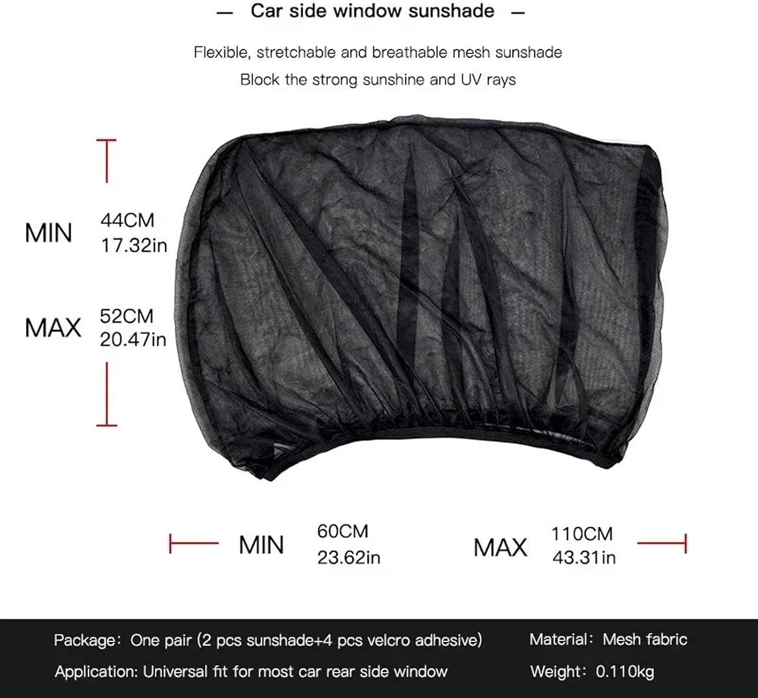 Mosquito Curtains For Cars Car Sun Shade Styling Accessories Auto UV Protect Curtain Side Window Sunshade Mesh 8