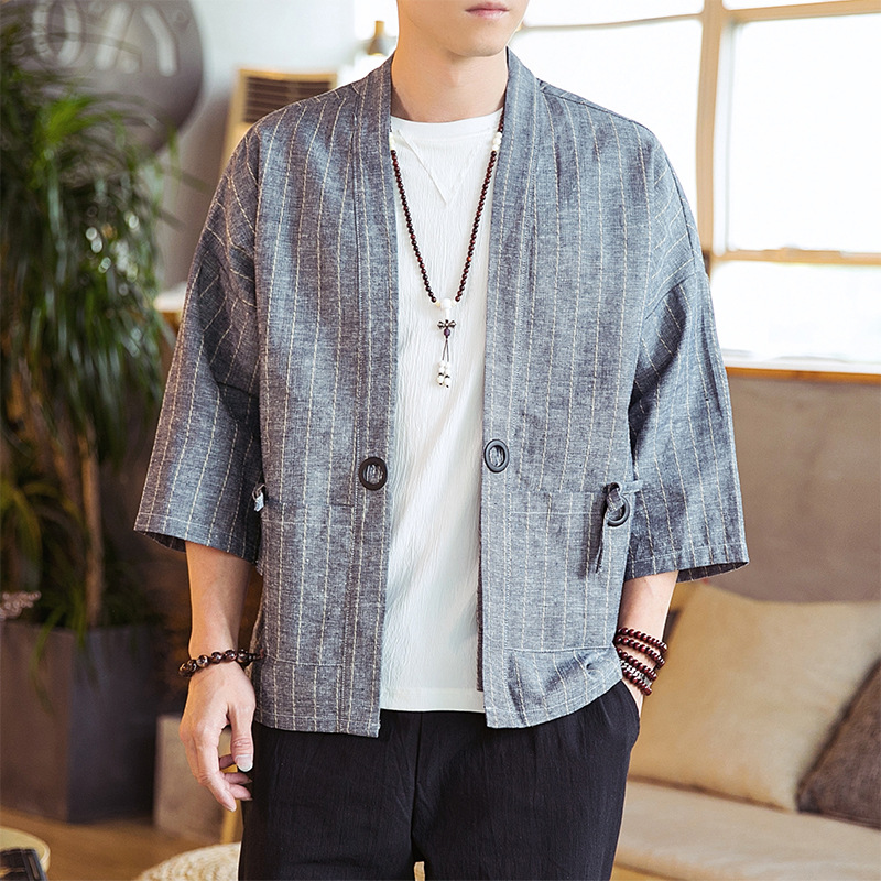 Title 5, Summer Cropped Sleeves Robe Men