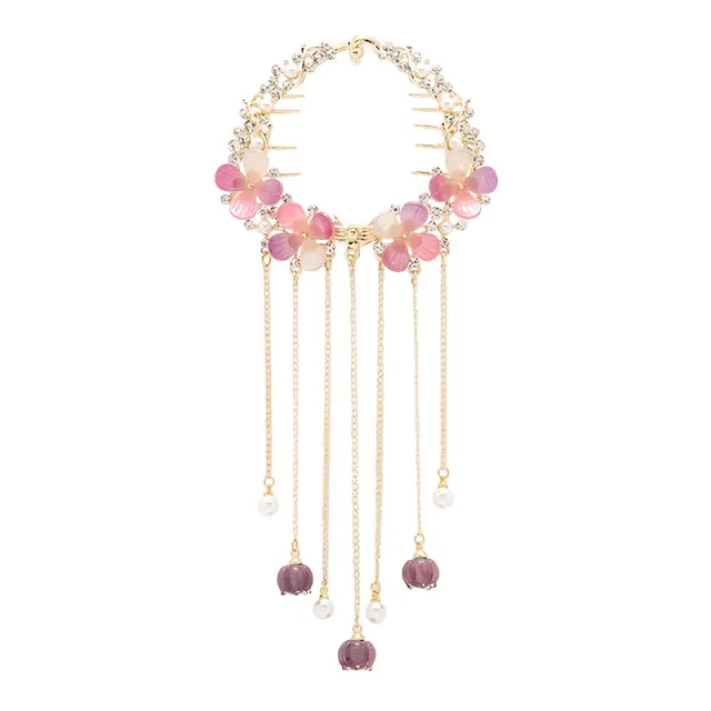 Light Luxury Amethyst Flower Tassel Hairpin Fs1006 - Shop at LoveMi