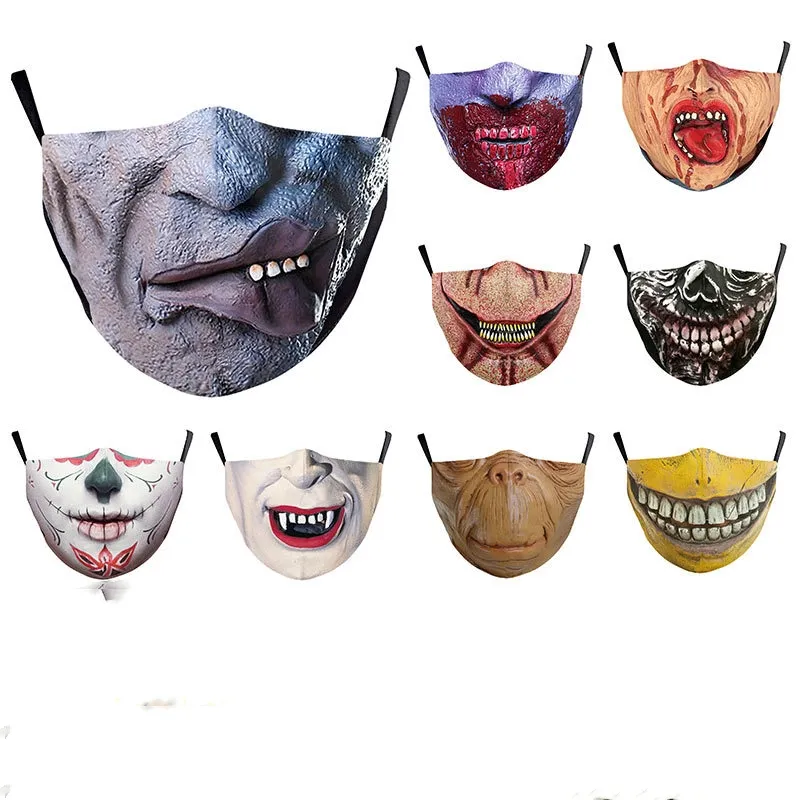 Halloween Digital Printing Funny Horror Face Double