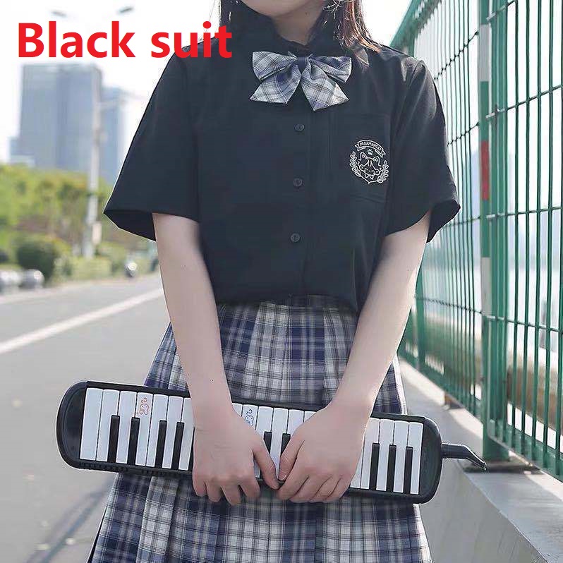 Embroidered Short-sleeved Shirt Jk Uniform Suit