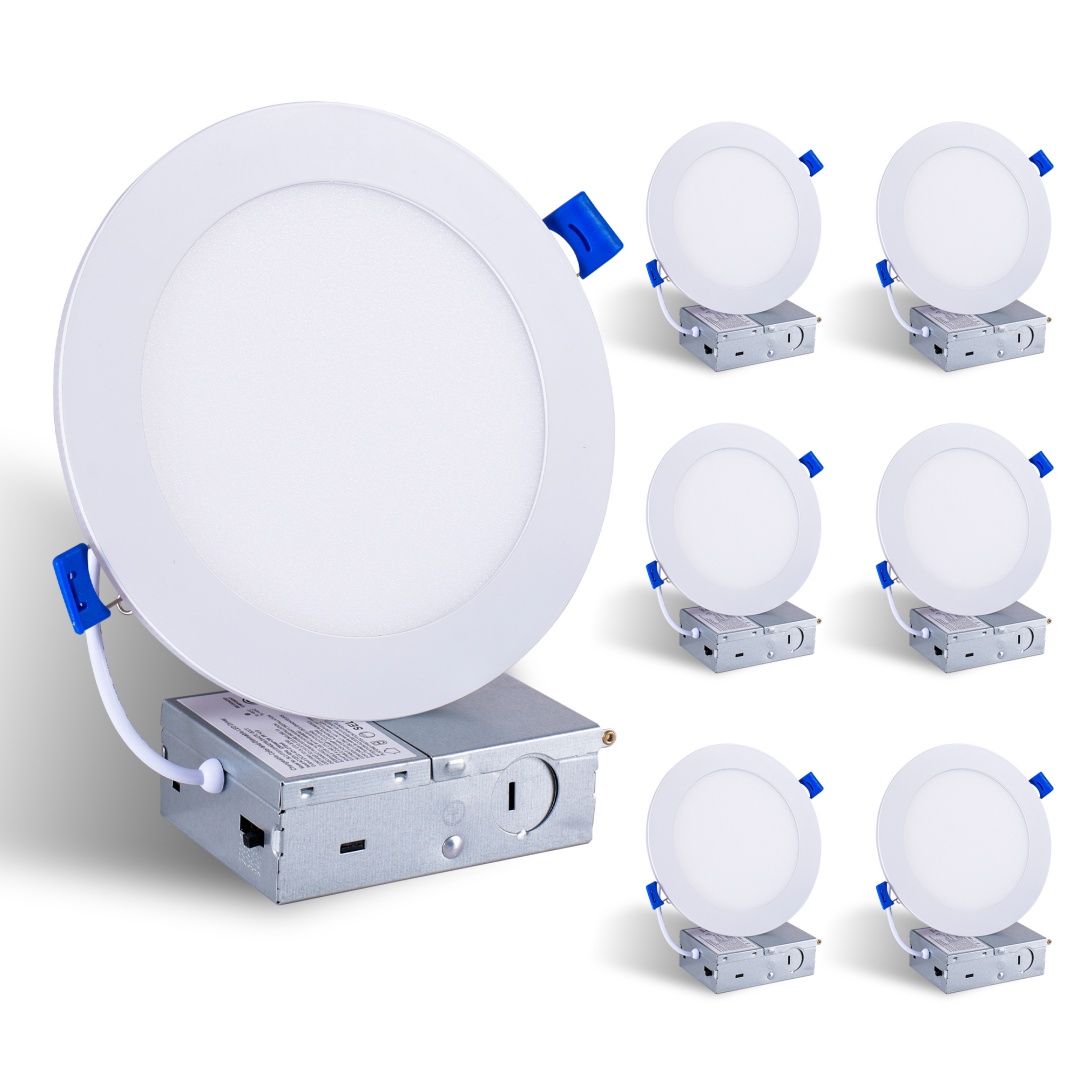 6 Pack 6 Inch White LED Recessed Light, Dimmable, 2700K-5000K 5CCT, 800LM High... 3