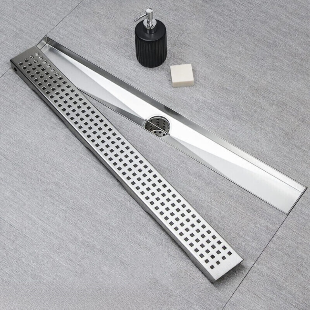 60CM Gully Waste Trap Wet Room Linear Shower Floor Drain Stainless Steel Channel