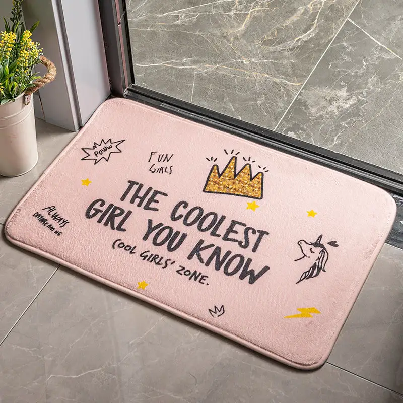 Cartoon Cute Carpet Bedroom Door Mat Bathroom