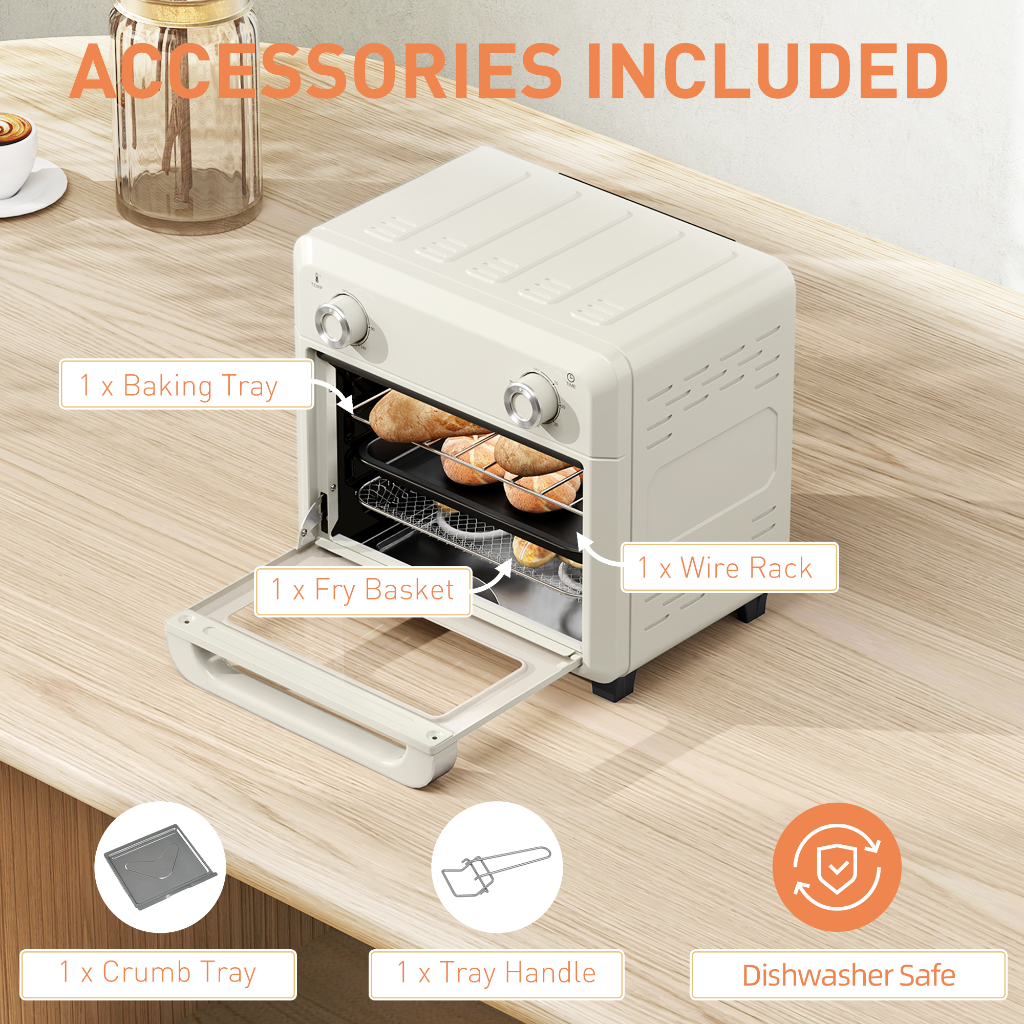 10 Liter Air Fryer Oven. Mini Oil Free Cooking. Barbecue. Baking Adjustable — image 9