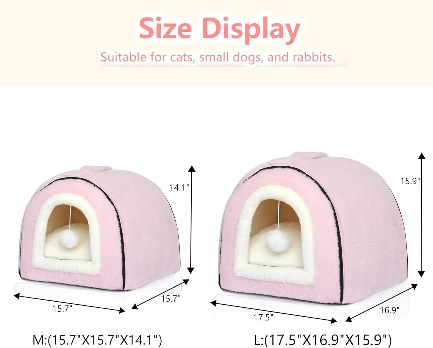 Cat Bed For Indoor Cats Foldable Cave