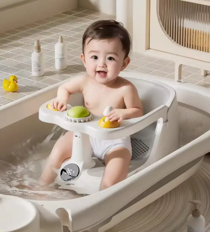 Baby Bath Seat Non-Slip Soft Toddler Chair