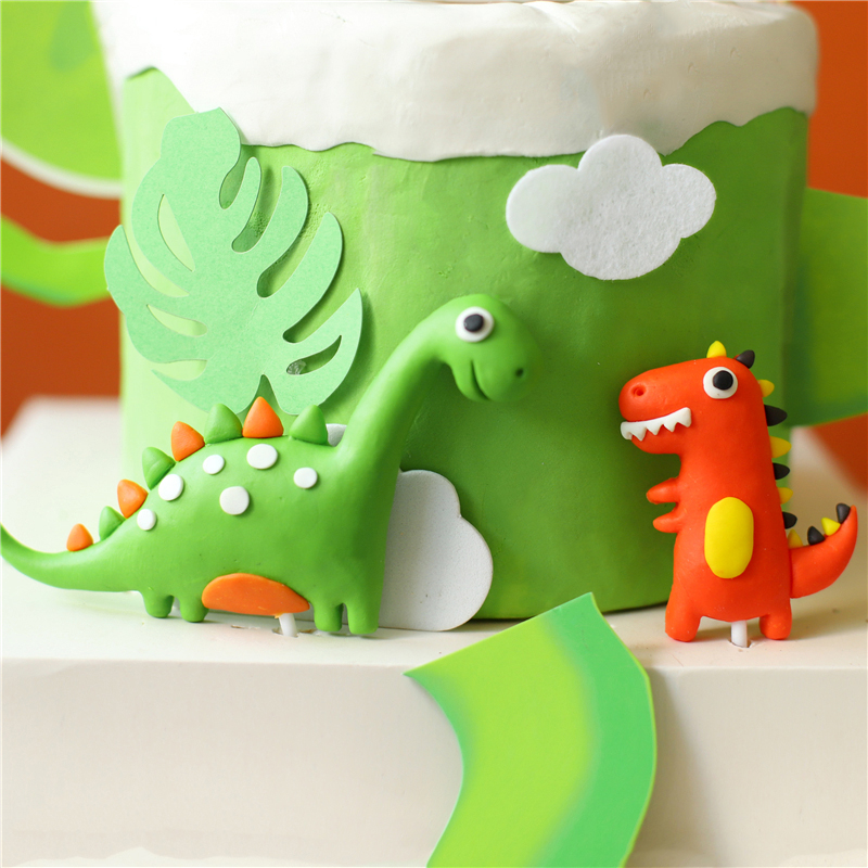 Title 3, Baking cake decoration pottery dinosaur baby doll