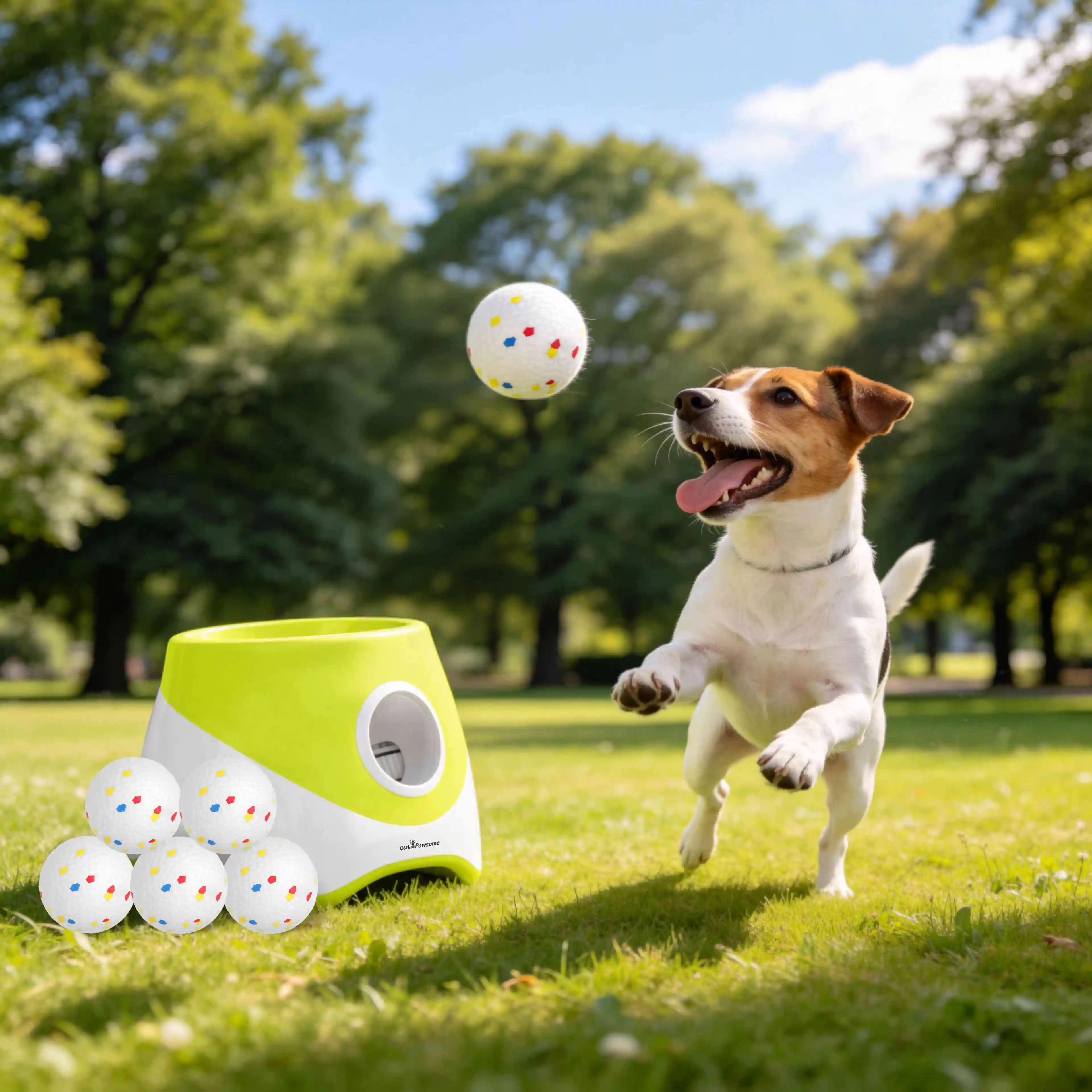 Automatic Dog Ball Launcher Rechargeable Interactive Pet