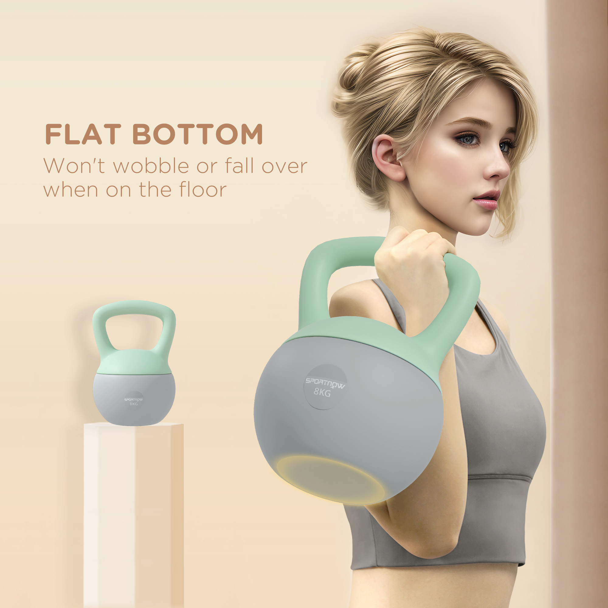 8kg Soft Kettlebell With Anti Slip Handle, Suitable For Home Gym — image 5