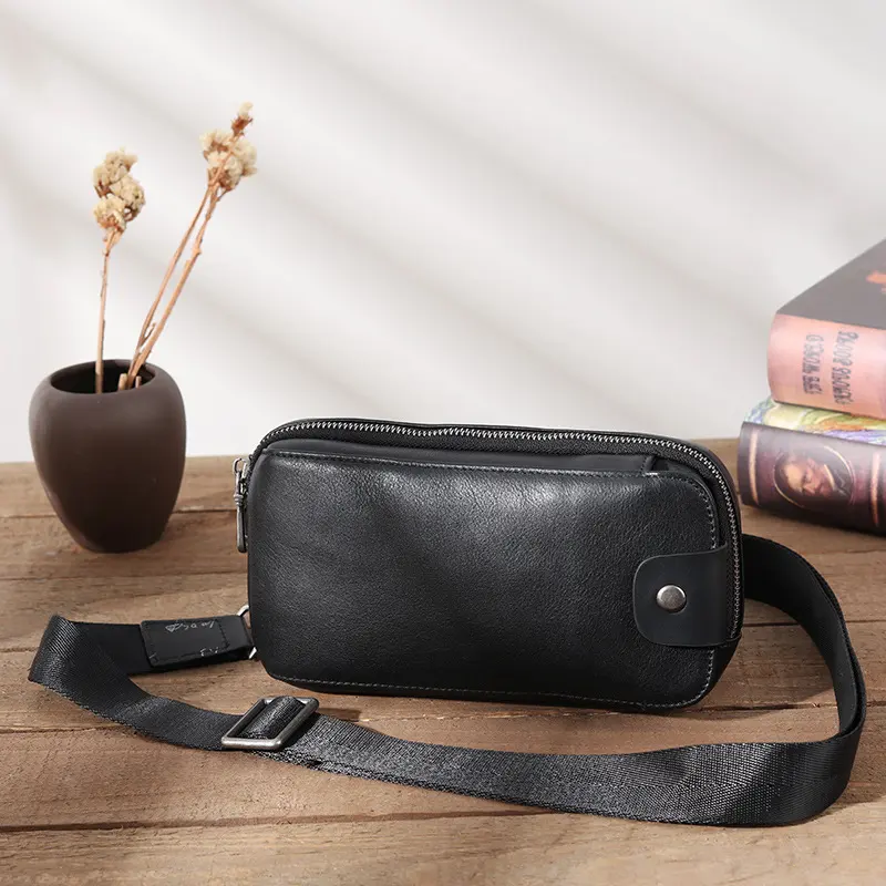 Men's Multi-functional Small Bag Cowhide Fanny Pack One Shoulder