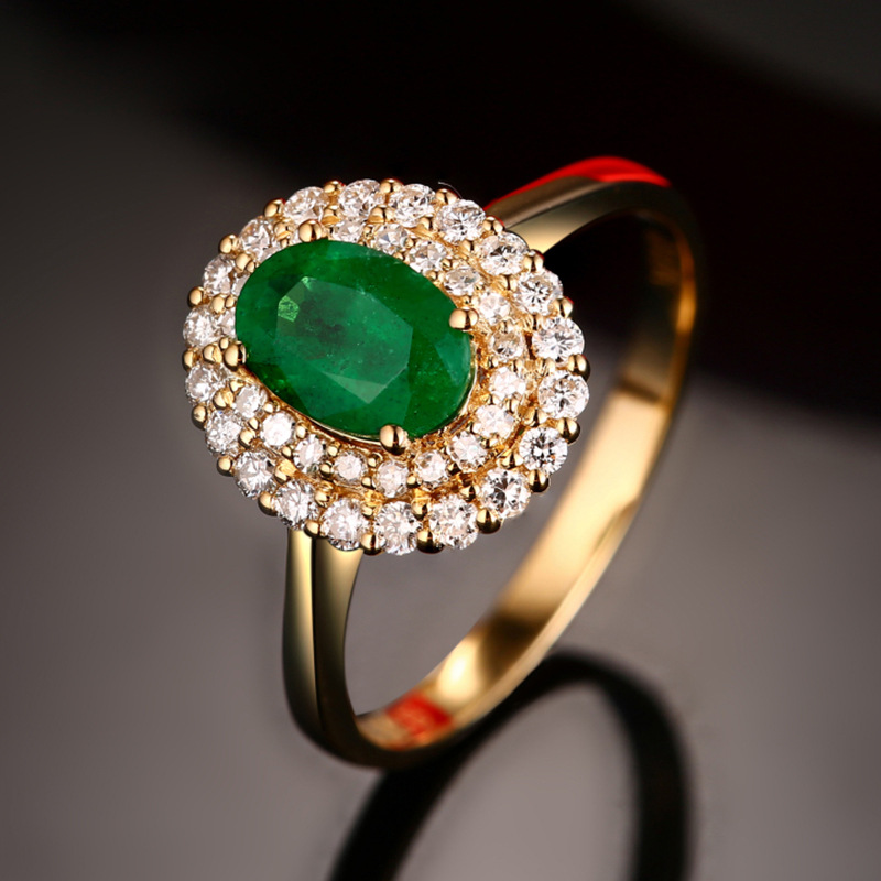 Title 4, Anillo de simulación de turmalina verde Diana m...