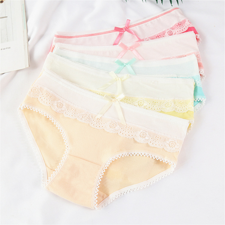 Title 3, Candy Color Cotton Ladies Cute Bow Panties