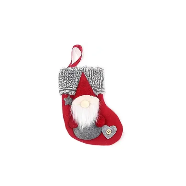 Home Christmas Stockings Decorations Pendant Red Christmas Socks - Shop at LoveMi