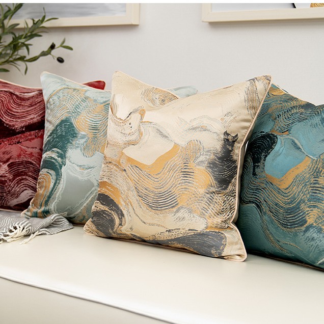 Modern Simple Colored Belt Pillow Cushion