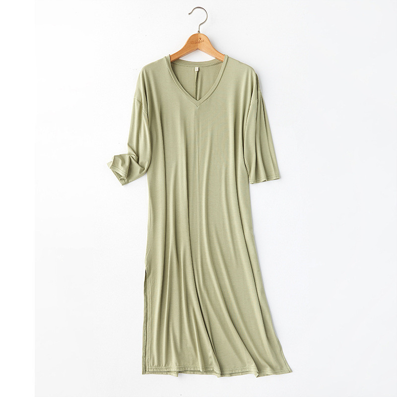 Title 4, Modal solid color short sleeve nightdress