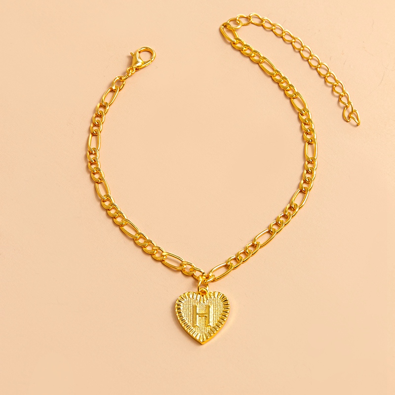 … Color Heart Pendant Foot Bracelets Women