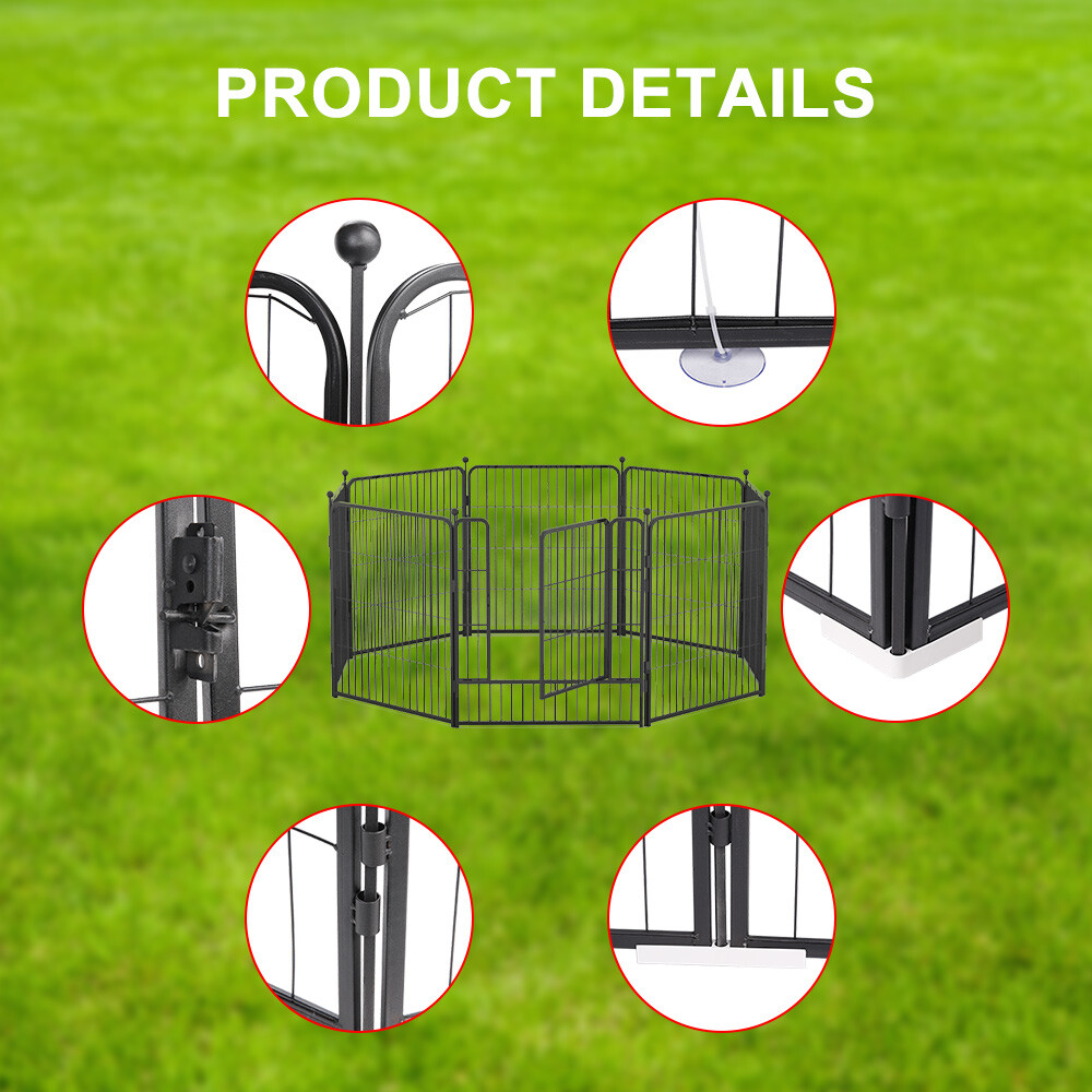 32 40 8 Panel Pet Dog Playpen Cage Enclosure Exercise Cat Puppy Metal Fence AU — image 1