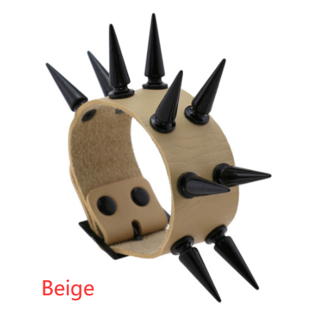 Emo Spike Bracelet Vegan Leather Punk Bracelets Goth Girl Boy Cuff Bangle