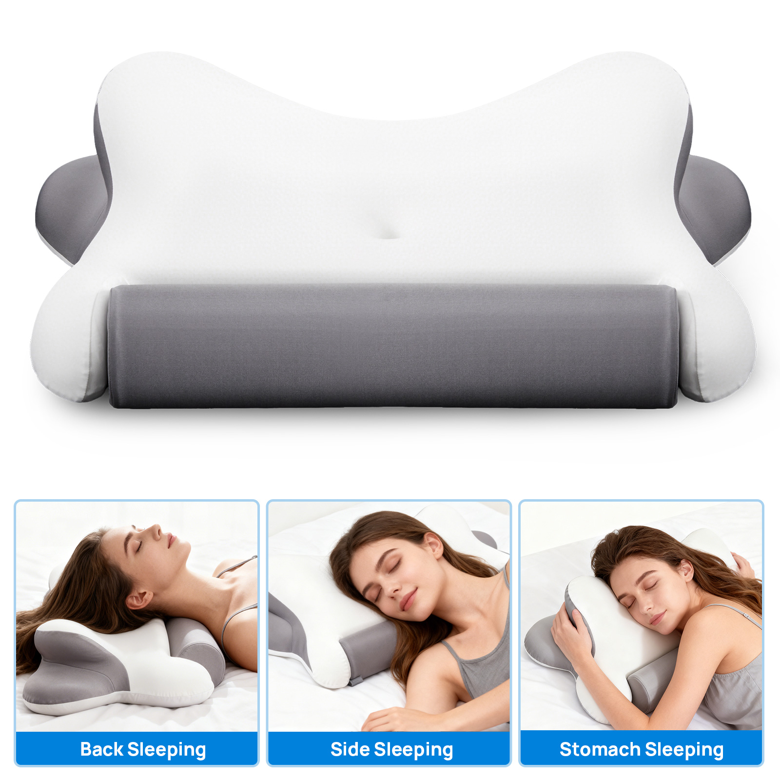Cervical Neck Pillow, Cooling Ergonomic Memory Foam Pillows image 17