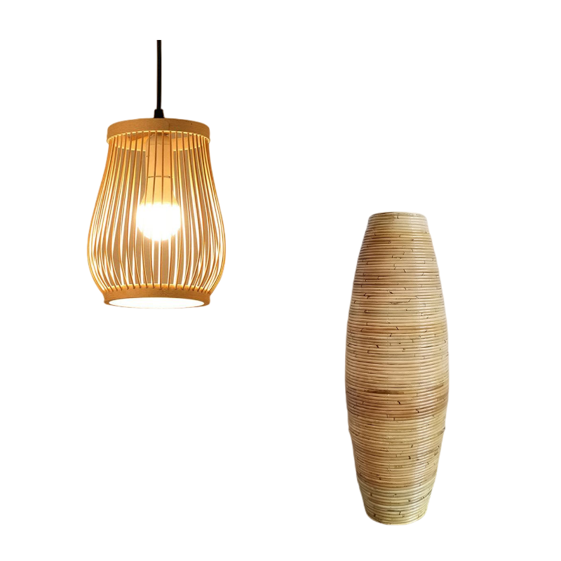 Lamp and 100cm vase